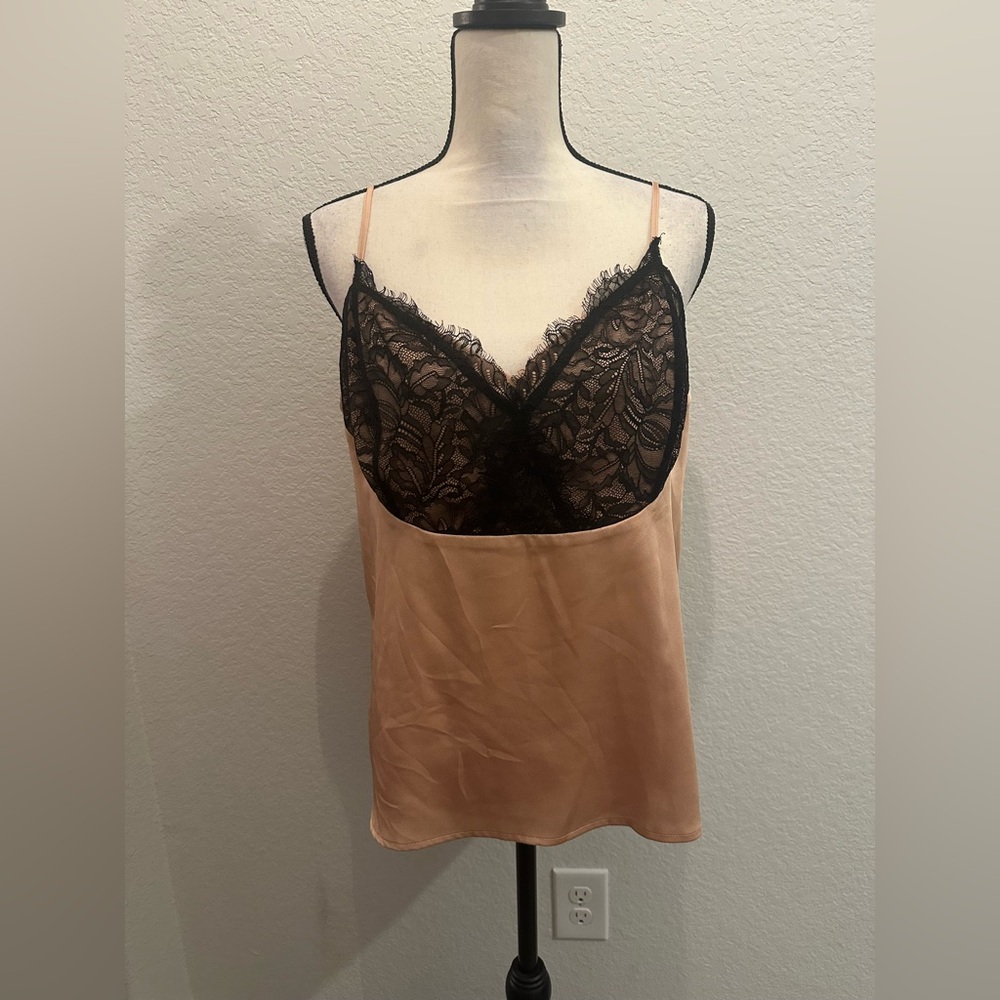 Marciano Silk Camisole with Lace Detail L